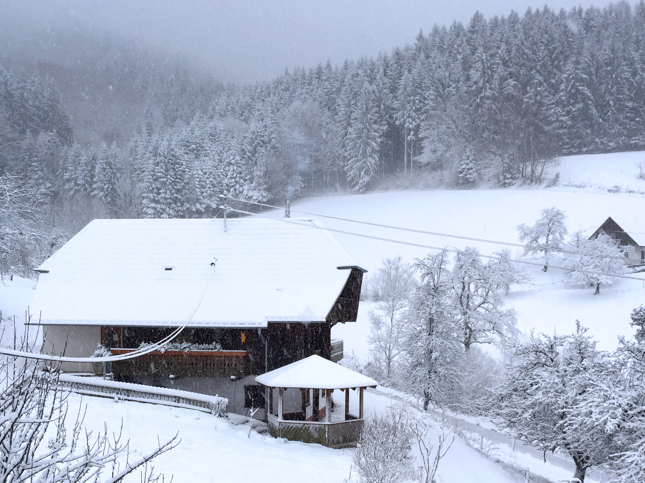 Hof im Schnee